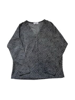 Via Vitale Zebra Print Sparkly Top